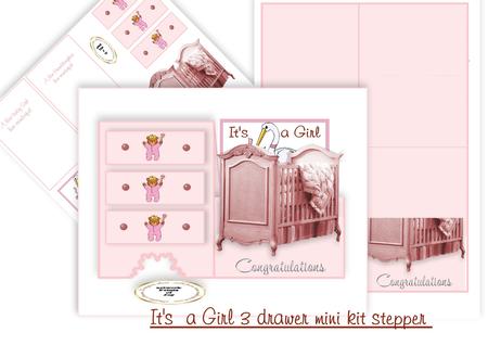 New Baby Girl 3 Drawer
