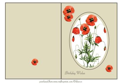 Poppy Birthday Quick Card