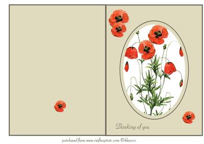 Thinking of You Poppy Quick Card