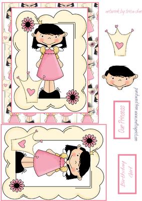Little Princess Card Front and Layers