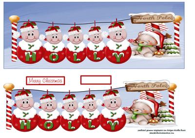 Holly Christmas Name Dl