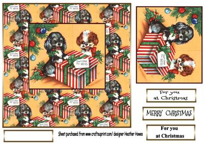 Puppy Christmas Vintage