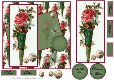 Roses and Butterflies Vintage