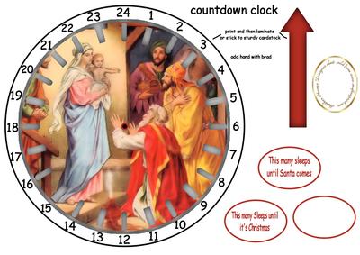Advent Clock Calendar Nativity 1