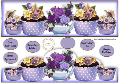 Large Dl Scalloped Cupcakes