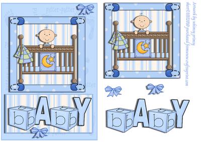 Pitter Patter Baby Boy Cot