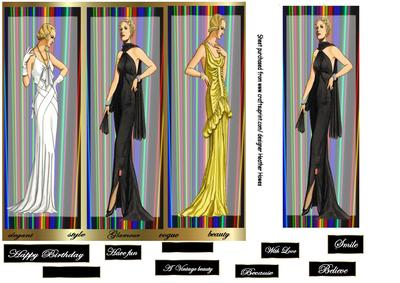 Vintage Ladies Panels