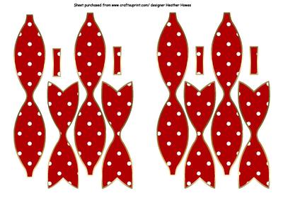 Polka Bows Red