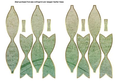 Shades of Green Digital Bows