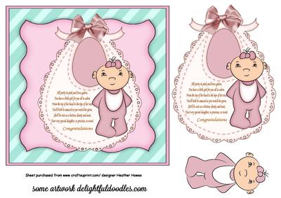 Bay Bib Card Girl