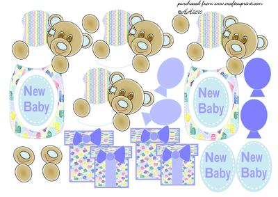 New Baby Champagne Bears