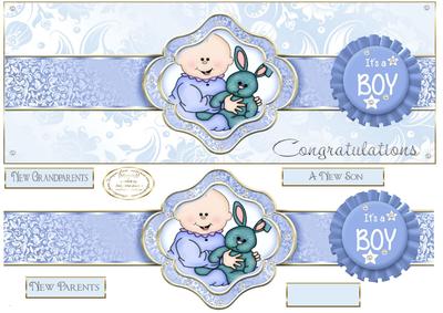 Ribbon Sash Baby Boy Dl