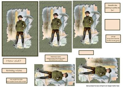 Splashing in Puddles Vintage Topper