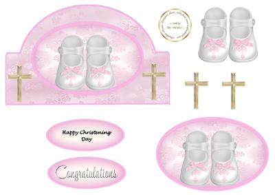 Shaped Topper Christening Girl