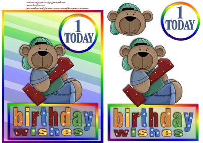 Rainbow Birthday Boy 1 Today