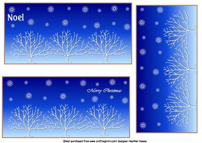 A Winter Scene Card Fronts Toppers