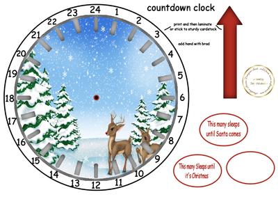 A Little Deer Advent Calendar Clock