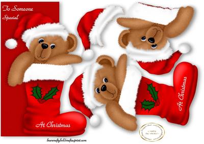 Bear in a Stocking Over the Edge