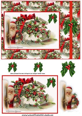 Vintage Santa a Christmas Greeting