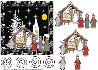 Black and White Nativity