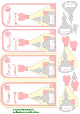 Pamper Yourself Tags/toppers