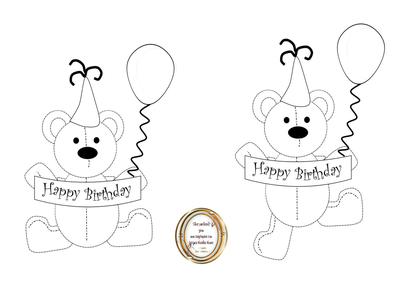 Birthday Bears Digi Stamping