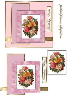 Floral Panelled Birthday