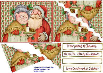 Mr Amd Mrs Claus Wavy Edge Topper