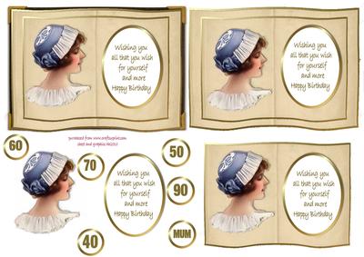 Vintage Lady Birthday Book