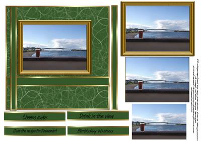 A Drink with a View Male Card Front