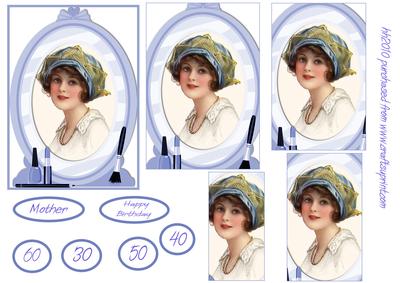 Female Mirror Image Pyramid Blue