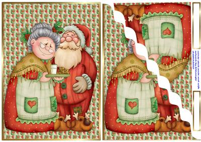 Mr and Mrs Claus Wavy Edge Card Front