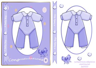 Elegant Baby Boy Card