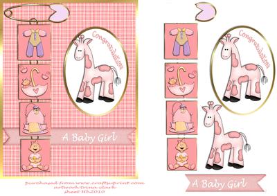 Baby Girl Nappy Pin and Charms