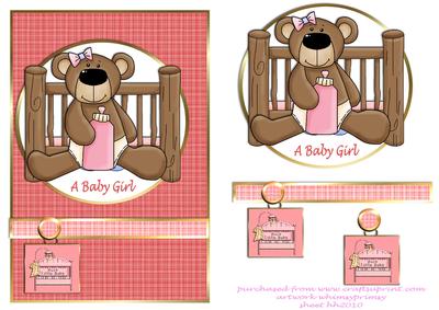 Baby Girl Bear with Charm