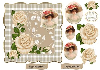 Vintage Scalloped Lady