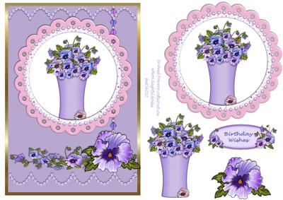 Perfect Pansies in a Vase