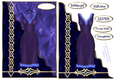 Elegance on Blue Satin