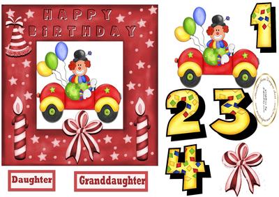 Clown in Car for Girl with Ages