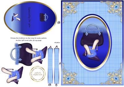 Oh La La Handbag and Shoes Spinner Card