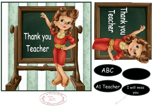 end of term teacher card
