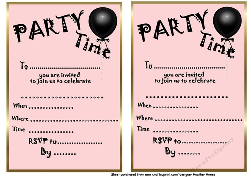 party invite 2 to a page (2)