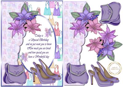 Handbag and Shoes with Flowers for a Special Birthday