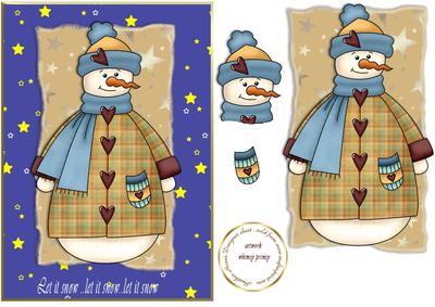 Frosty on Torn Paper