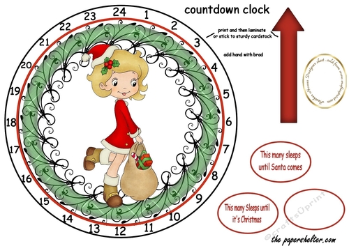 born to shop advent calendar clock
