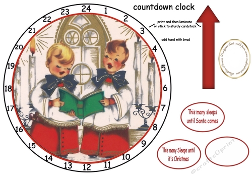 choirboys advent calendar clock