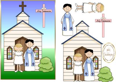 Blonde Girl Holy Communion