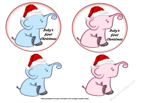 ellie babys first christmas toppers