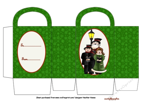 mini christmas gift bag carol singers