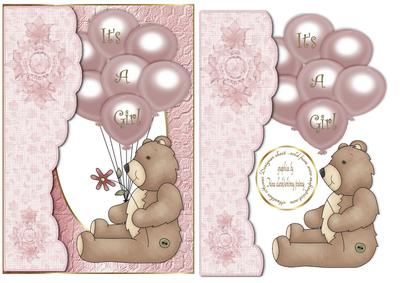 Its a Girl Teddy Balloons